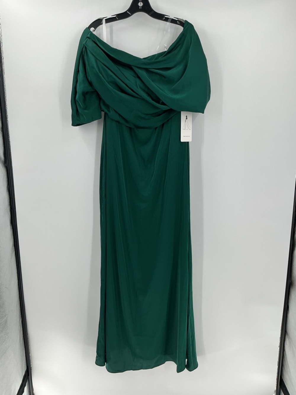 Elegant Off-Shoulder Green Evening Dress